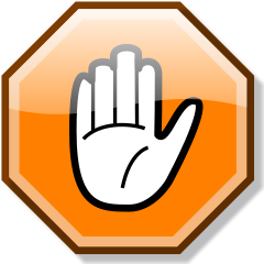 Soubor:Stop hand nuvola orange.svg